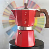 Grosche Firehouse Red MILANO Stovetop Espresso Maker