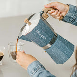 Grosche Blue MILANO STONE Stovetop Espresso Maker