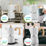 Grosche Gray MILANO STONE Stovetop Espresso Maker