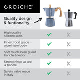 Grosche Blue MILANO STONE Stovetop Espresso Maker
