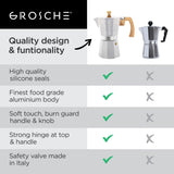 Grosche Gray MILANO STONE Stovetop Espresso Maker