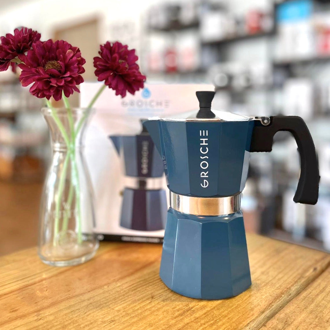 Grosche Blue MILANO Stovetop Espresso Maker – Millennials Coffee Store