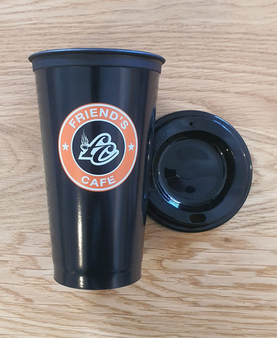 Eco Friendly Friends Cafe Cup with Lid (Black)