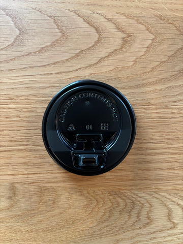 8oz Euro Dome Lid  Black