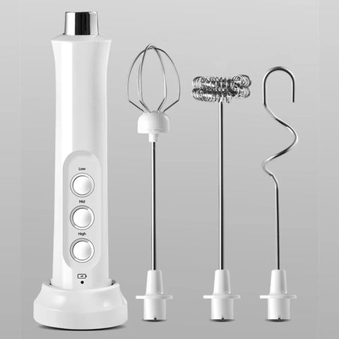 Rechargeable Milk Frother (White)