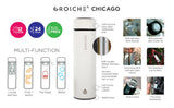 Grosche Chicago Travel Infuser Bottle WHITE