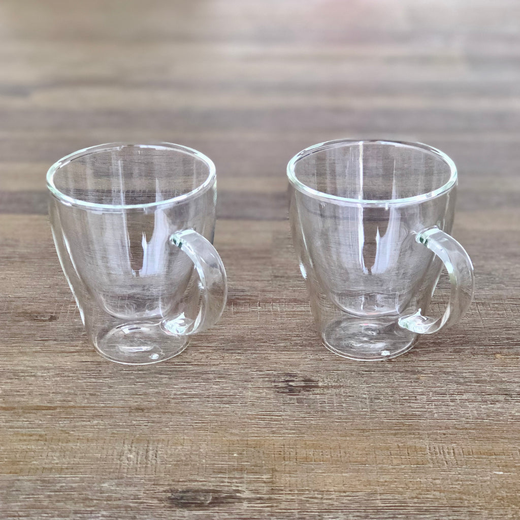 TURIN Double Wall Espresso Glass Cups, Set of 2