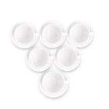 10oz Loveramics Egg Style Cup & Saucer - WHITE