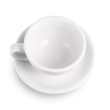 10oz Loveramics Egg Style Cup & Saucer - WHITE