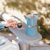 Grosche Blue MILANO STONE Stovetop Espresso Maker