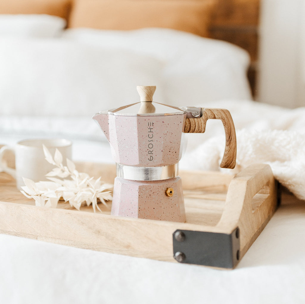 Grosche Pink MILANO STONE Stovetop Espresso Maker – Millennials Coffee Store