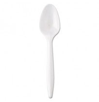 White Wrapped Plastic Spoon